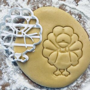 Black Thanksgiving Turkey Cookie Cutter Fall Autumn Harvest Cookie Stamp Sugar Cookie Fondant Clay Dough Pastry Biscuit Baking Tool Seasonal Decor