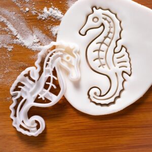 Seahorse Cookie Cutter Cookie India for Nautical Beach Sea Theme Cookies and Biscuits, Ocean Marine Animal Shape Baking Tool Coastal Parties Summer Events Crafts and Aquarium (ONLY Seahorse)