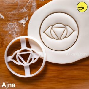 Yoga Chakras Ajna Cookie Cutter Cookie India Biscuit Cutter for Third Eye Chakra Namaste Meditation Tantra Mantra Petals Bija Asanas Yoga Pose Spiritual Wellness Baking Tool (ONLY Ajna)