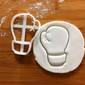 Boxing Glove Cookie Cutter for Biscuit, Fondant, Sugar Craft, and Clay | Back View Fitness Glove Shape Mould for Sports Theme Baking, Gym Party Decorations, and Athlete Celebration Treats