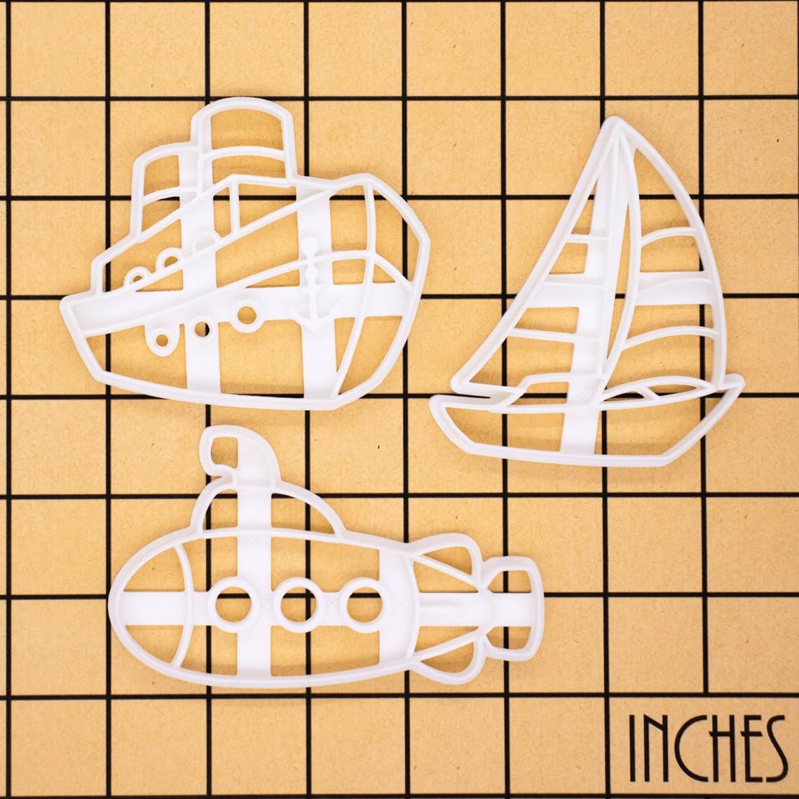 Submarine Cookie Cutter Nautical Themed Baking Baby Shower Birthday Wedding Bachelorette Maritime Bon Voyage Party Biscuit Cutt Fondant Clay Craft Sailing Ship Boat Decoration (ONLY SUBMARINE) - Image 6