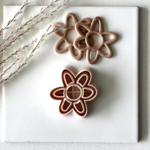 Organic Daisy Cutout Flower Clay Earring Cutter for Polymer Clay Floral Jewelry Making DIY Artisan Earring Tool for Handmade Accessories Botanical Design Craft Projects and Clay Art