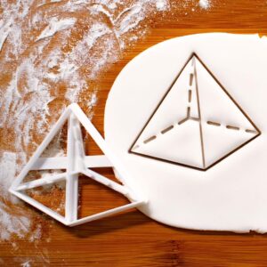 Pyramid Cookie Cutter Cookie for Geometry Mathematics Educational Baking Tool Three Dimensional Shape Design for STEM Classroom Activities Math Learning Geometric Biscuit India (ONLY PYAMIND)