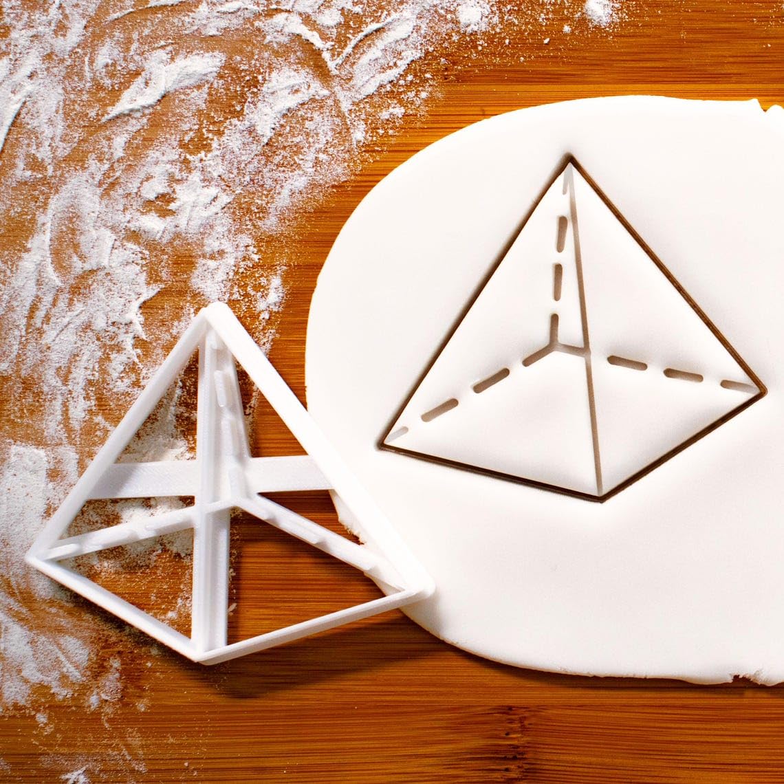 Pyramid Cookie Cutter Cookie for Geometry Mathematics Educational Baking Tool Three Dimensional Shape Design for STEM Classroom Activities Math Learning Geometric Biscuit India (ONLY PYAMIND)