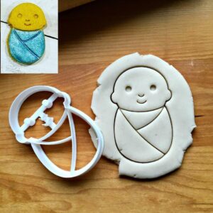 Baby Newborn Swaddled Shape Suitable Baking Made Cookie Tool Projects in Cookie Baby Fondant Ideal Cakes, Showers, Craft India Cutter Cute Size for Cookies