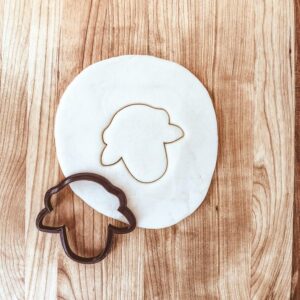 Sheep Lamb Head Easter Cookie Fondant Clay Cutter India Cookie Detailed 3D Style Cutter for Spring Baking, Festive Easter Treats, Cake Decorating, Baby Showers, and DIY Craft