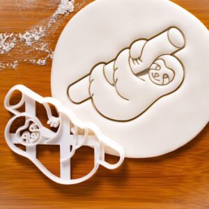 Sloth on Tree Cookie Cutter Tropical Rainforest Animal Themed Birthday Baking Jungle Party Treats Kids Celebration Snacks Fun Animal Shaped Biscuits Crafting Tool Nature (ONLY SLOTH ON TREE)