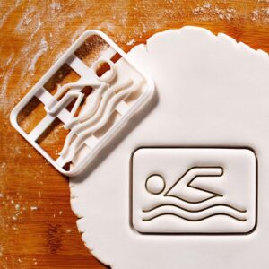 Swimming Symbol Cookie Cutter Water Sports and Swimming Competitions, Ideal Lifeguards, Water Polo, Triathlons, Swim Coaches, Swim Teams, and Aquatic-Themed Celebrations (ONLY SWIMMING SYMBOL)