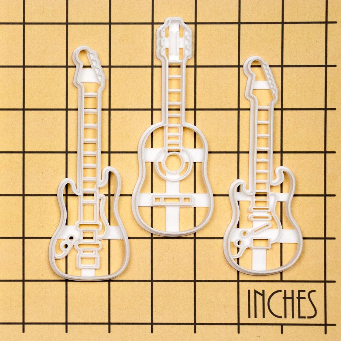 Electric Guitar Cookie Cookie Cutter for Biscuits Musical Stringed Instrument Shape Guitarists Rock Music Lovers Band Parties Concert Treats Music Teacher Gifts Baking Crafts (ONLY Electric) - Image 5