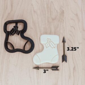 Christmas Stocking Cookie Cutter Cookie for Fondant, Clay, Pottery, Ceramics, Polymer Dough Holiday Baking Crafts Gift Tag Making Ornament Design Tool Made in India