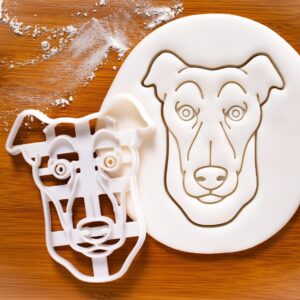 Greyhound Face Cookie Cookie Cutter for Biscuits Cute Dog Shape Perfect for Birthday Parties Veterinary Vet Gifts Fondant Clay Crafts Pet Lovers Baking Animal-Themed Celebrations (ONLY FACE)