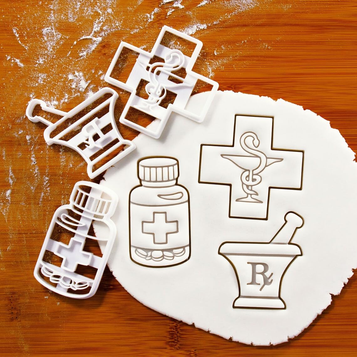 Pill Bottle Symbol Cookie Cutter Apothecary Biscuit Cutter Medical Chemist Drugs Medicine Design Gifts for Medical Students Health Professionals Medical Science Baking Tool (ONLY PILL BOTTLE) - Image 3