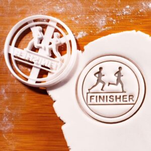 Finisher Cookie Cookie Cutter for Marathon Runners Fitness Events Running-Themed Celebrations Biscuit Fondant Cutter Ideal for Sports Parties and Athletic Achievement Baking (ONLY Finisher)