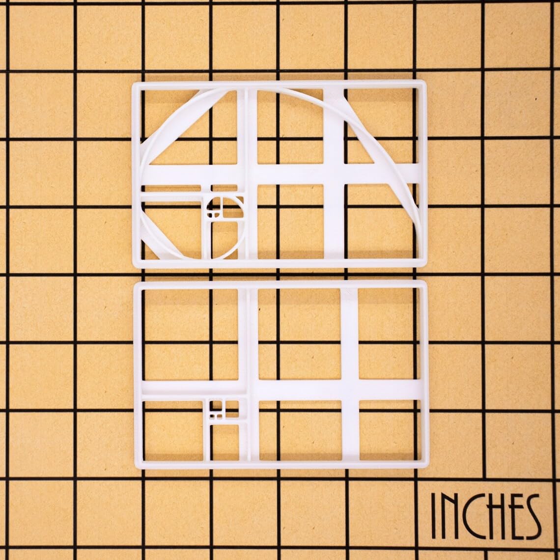 Fibonacci Tiling Design 1 Cookie Cutter India golden ratio biscuit cutter math architecture pattern geometric shapes minimalist design fondant clay cutter creative baking (ONLY DESIGN 1) - Image 3