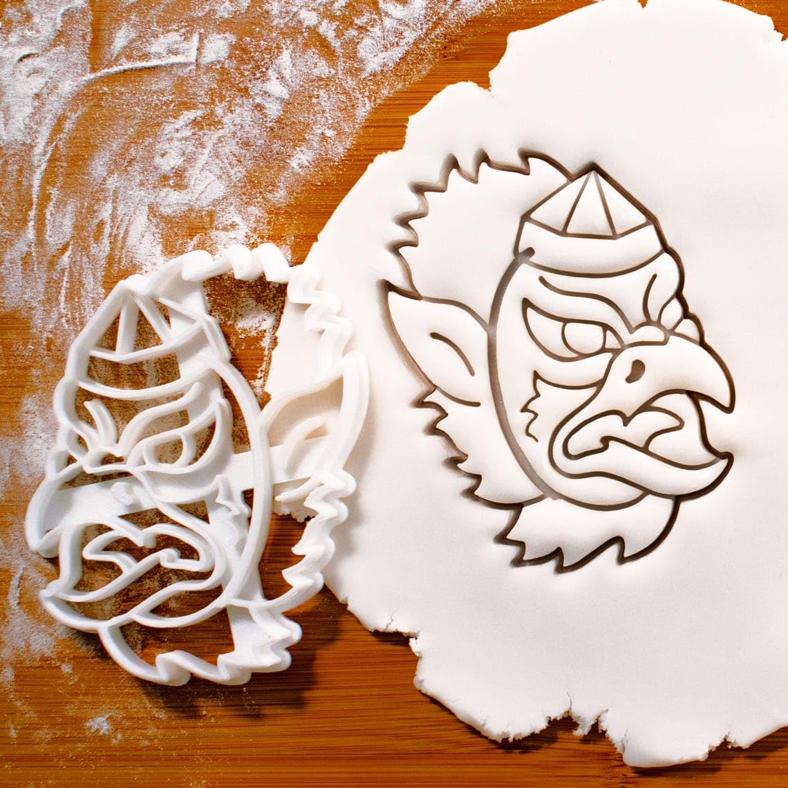 Karasu Mask Cookie Cutter Biscuit Fondant Clay Baking Japanese Folklore Shinto Spirit Supernatural Demon Edo Mythology Crow Tengu Mask Cultural Festival Craft Decoration Tool (ONLY KARASU MASK - Image 2