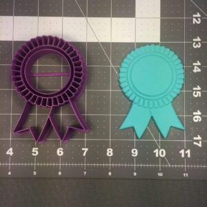 Black Cookie Award Ribbon 104 Cookie Cutter for Baking Cookies Fondant Biscuits Sandwiches Pancakes Cupcake Toppers Party Decorations Achievement Recognition Crafts and DIY Projects