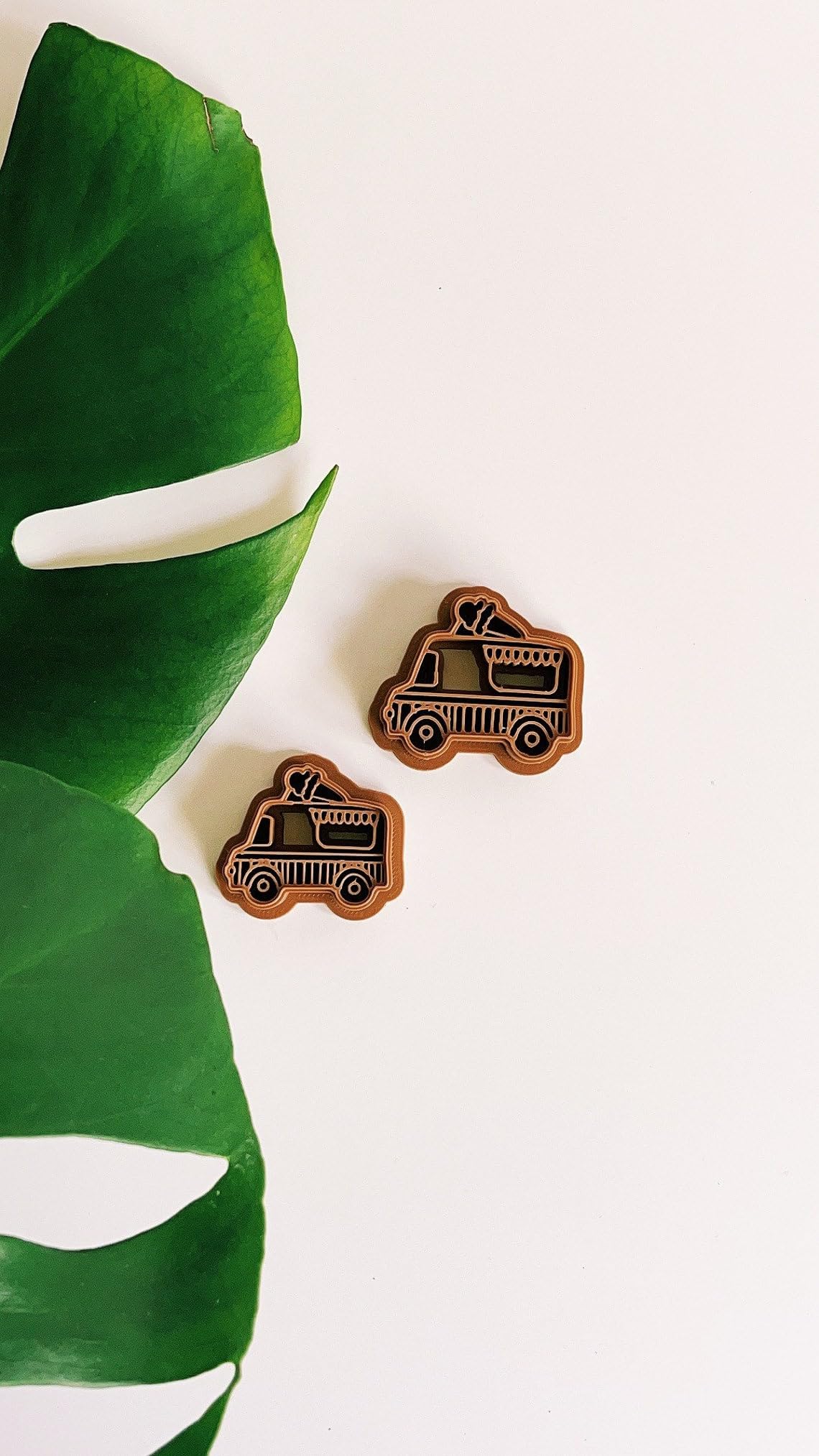 Ice Cream Truck Polymer Clay Earring Cutter India Cookie Hand Clay Cutter Mold Tool for Jewelry Making Biscuit Fondant Cutter DIY Crafts Summer Party Accessories Fun Design - Image 2