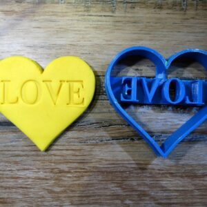 Heart Shape LOVE Message Cookie Cutter for Baking Shortbread Cookies Pastry Sugar Paste Fondant Fondant Icing Cake Decorating Homemade Treats for Anniversaries Parties ELACE