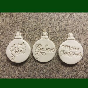 Set of 3 Merry Christmas Let It Snow Believe Ornaments Black Cookie Cookie Cutter for Holiday Baking Festive Ornament Shaped Cookies Perfect for Christmas Parties Gift Boxes and Winter