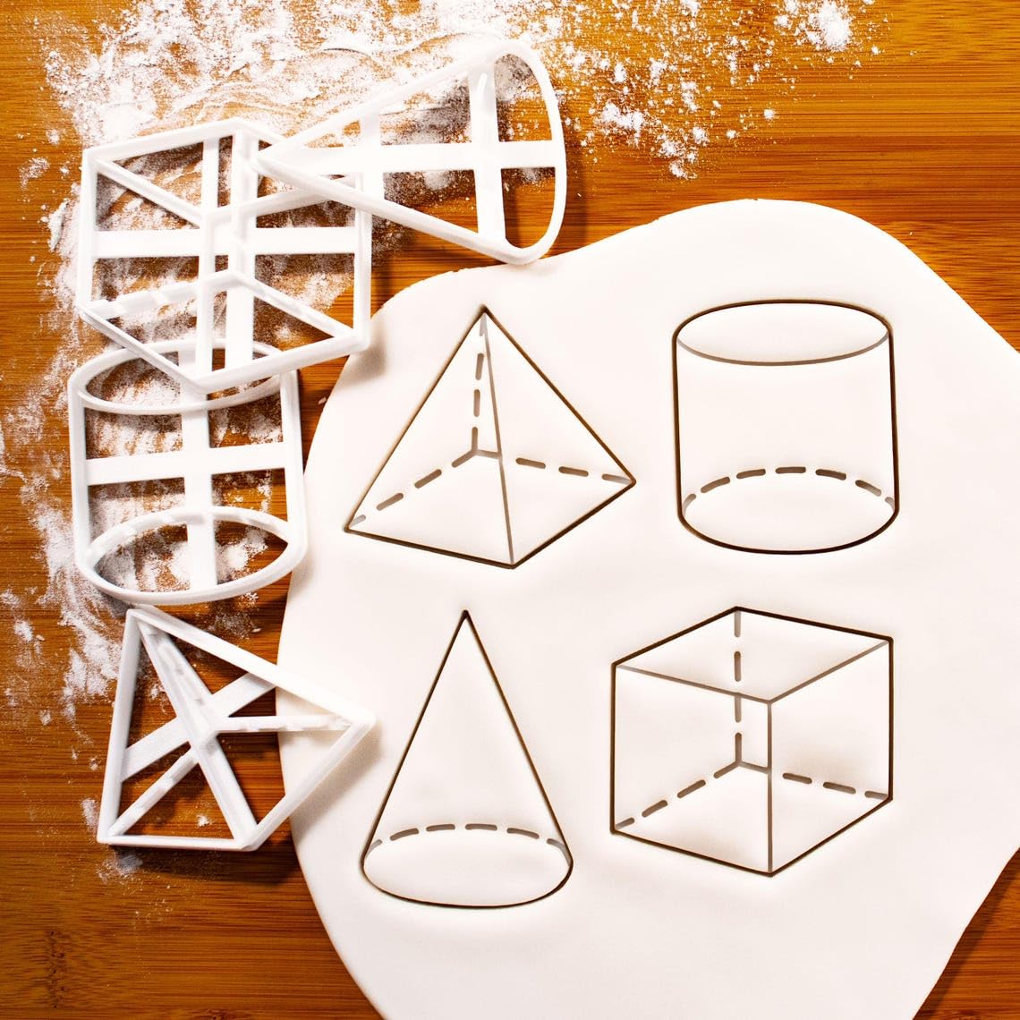 Pyramid Cookie Cutter Cookie for Geometry Mathematics Educational Baking Tool Three Dimensional Shape Design for STEM Classroom Activities Math Learning Geometric Biscuit India (ONLY PYAMIND) - Image 2