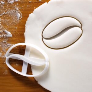 Coffee Bean Cookie Cutter for Baking | Perfect-Themed Parties | Caffeine Lover's Baking Tool | Roasted & Latte Design | Unique Cafe Bean Shape Cookies, Biscuits, and Fondant (COFFEE BEAN ONLY)