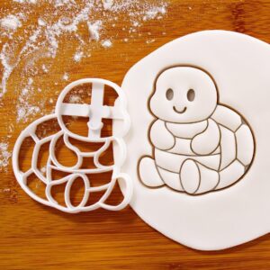 Sitting Baby Tortoise Cookie Cutter for Animal Theme Birthday Party Biscuit Baking Cute Turtle Shape Baby Shower Favors Kids Party Treats Fondant Clay Crafts Animal Lovers (ONLY SITTING BABY)
