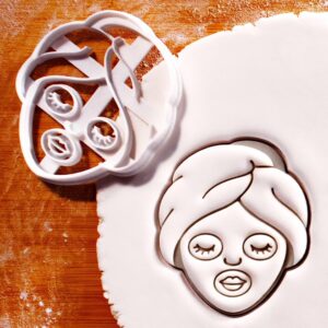 spa facial mask cookie cutter ideal for slumber parties, bachelorette spa nights, wellness retreats, beauty-themed baking, self-care events, and relaxing dessert creations (ONLY FACIAL MASK)