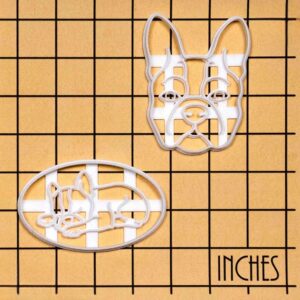 Boston Terrier Sleeping and Face Cookie Cutter