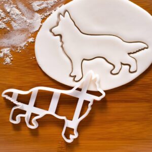 German Shepherd Body cookie cutter for baking dog biscuits fondant biscuit cutters for pet lovers adoption events Veterinary clinics dog breed silhouette Berger Allemand Deutscher (ONLY BODY)