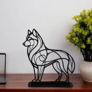 (3896 Geometric Cute Low Poly Cartoon Hero Movie Action Figure Cookie Abstract Line Art Husky Home Statue Home Room Minimalist Best Home Home Decor Room Sweet Best Good Looking Decor