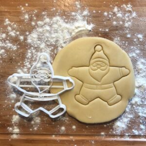 Black Santa Claus Cookie Cutter for Christmas Cookies Winter Baking Holiday Treats Cute Kawaii Xmas Biscuit Fondant Clay Cutter Christmas Gift for Mom Festive Home Baking