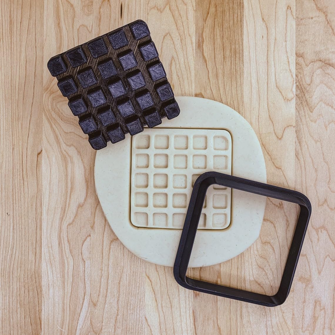 Waffle Cookie Cutter and Stamp Cookie for Fondant, Clay Crafting, Baking, Breakfast-Themed Parties, Brunch Events, Creative Cake Decorating, and Edible Art in India - Image 2