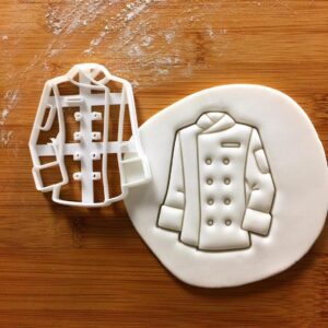 Chefs Jacket Cookie Cutter Cookie India for Double Breasted Uniform Shirt Biscuits Ideal Little Chef Birthday Parties Culinary Events Cooking Classes Kitchen Decor Baking (ONLY Chefs Jacket)