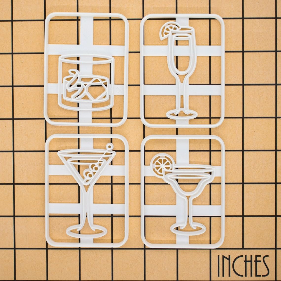 Old Fashioned Design 1 Cookie Cookie Cutter Cocktail Drink Biscuit Fondant Craft Clay Cutter Summer Party Baking Refreshing Beverage Themed Treats Decorative Cocktail Inspired (ONLY DESIGN 1) - Image 2