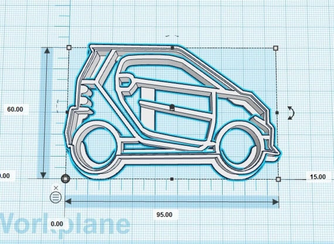 Smart Car Cookie Cutter for Baking Fondant Biscuits Clay Crafts Cake Decorating Small Vehicle Shape Kitchen Tool for Kids Activities Transportation Projects School Events and Creative - Image 2