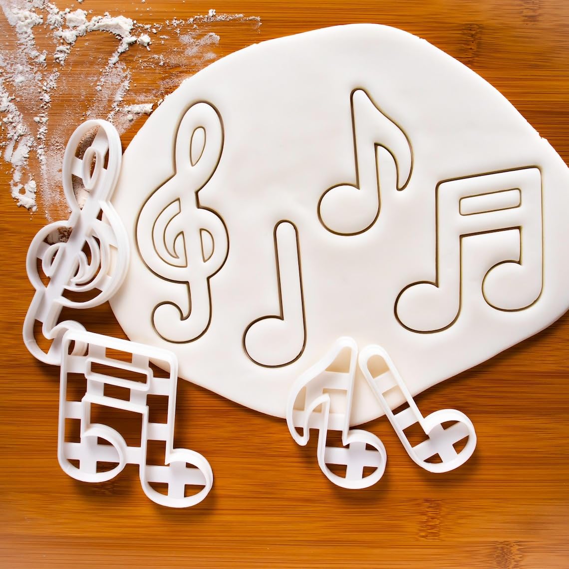 3 Musical Notes Cookie Cutters for Concert Music Lover Biscuit Cutters Treble Clef Crotchet Quarter Note Quaver Eighth Note Semiquaver Musician Gift Baking Tools (ONLY 3 MUSICAL NOTES) - Image 2