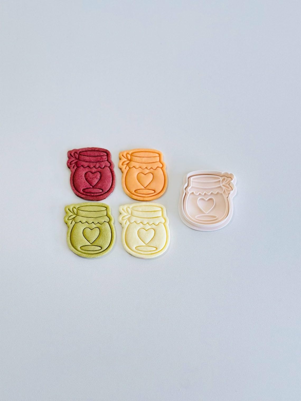Black Love Mason Jar Cookie Cutter cookie Heart Jar Cookie Cutter Stamp Set Love Jar Cookie Cutter Fondant Molds for Cookies Pastries Cupcakes Biscuits Dessert Baking Tool - Image 2