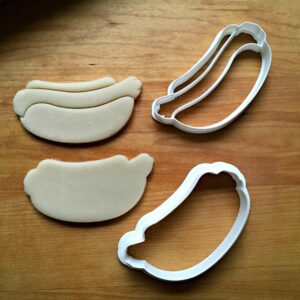 Set of 2 Hotdog in a Bun Cookie Cookie Cutters for Baking, Food-Shaped Cookie Designs, Made in India, Dishwasher Safe, Ideal for BBQs, Summer Parties, and Fun Treats