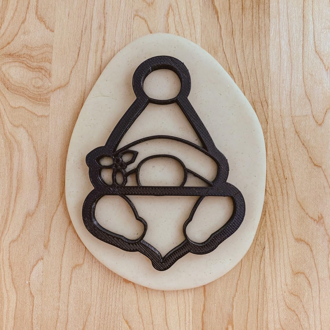 Gnome with Holly Christmas Cookie Cutter India Cookie Mold for Shaping Festive Holiday Cookies Fondant Clay Decorations Perfect for Christmas Baking and Seasonal Craft Projects - Image 2