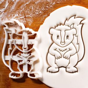 Cute Skunk Portrait Cookie Cookie Cutter Biscuit Fondant Craft Clay Cheese Dough Sugarpaste Sugarcraft Baking ToolTheme Baby Shower Birthday Party Animal Design India (ONLY Portrait)
