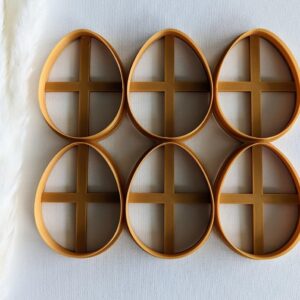 Egg Shape Cookie Cutter Multi Cut Oval Cutter for Fondant Dough Biscuit and Polymer Clay Large Egg Shaped Clay Cutter for Easter Spring Baking DIY Crafts Jewelry Making and Holiday