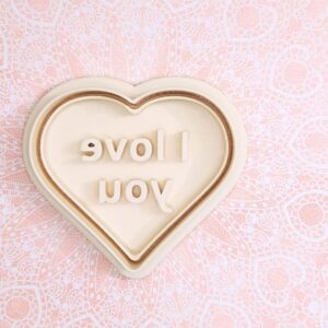 I love you cookie cutter set for romantic themed cookies fondant pastries baking ideal for anniversaries weddings Valentines Day kids crafts school projects cake decorating