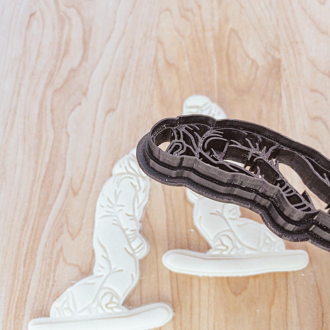 Snowboarder Cookie Cutter and Stamp Cookie for Fondant, Clay, Dough Detailed Snowboarding Design, Winter Sports Theme Cookie Tool for Snow Activities and Cold Weather Treats Made in - Image 6