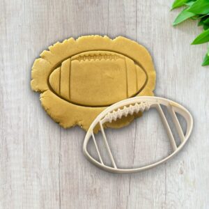 India Cookie Football Cookie Cutter for Making Shortbread Biscuit Pastry Fondant Clay Cake Decoration Tool for Sports Theme Party Baking Homemade Crafts and Game Day Celebrations