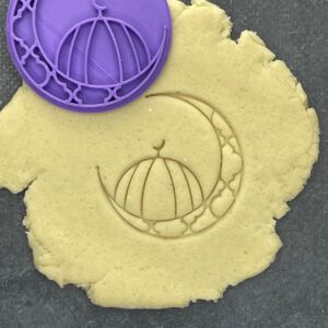 Moon on Palace Ramadan Cookie Cutter for Making Shortbread Cookies Pastry Sugar Paste Fondant Cake Decoration Islamic Festival Party Favors Baking Tool for Eid Celebration by