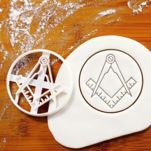 Masonic Square and Compasses Without G Cookie Cutter Cookie Mold for Biscuit Fondant Clay Baking Freemason Masonry Symbol Mathematics Architect Compass Design