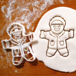 Gingerbread Scientist Cookie Cutter Cookie Christmas Birthday Gift for Science Teachers Researchers Laboratory Technicians Science Baking Mold for Holiday Cookies and Party Treats