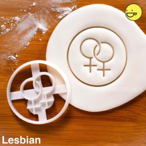 Transgender Symbol Design 3 Cookie Cutter for Biscuits Fondant Clay Baking LGBT LGBTQ Pride Month Lesbian Gay Bisexual Queer Genderqueer Inclusive Identity Celebration Craft (ONLY DESIGN 3)