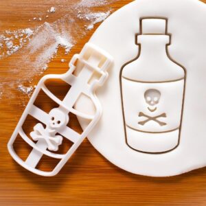 Poison Potion cookie cutter magical toxic bottle biscuit fondant cutter witchcraft Halloween baking tool poisonous vial spellcraft party favor mystical theme baking accessory (ONLY POISON)