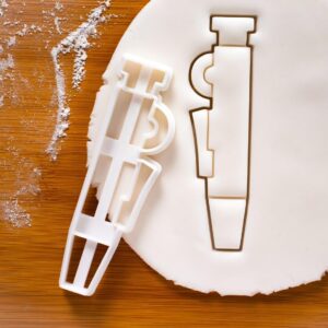 Cookie Pipette Pump Cookie Cutter Biscuit Fondant Clay Baking Shaped Like Laboratory Pipette Pump Perfect Microbiology Chemistry Biology Medicine Themed Baking Science Party (ONLY Pipette)